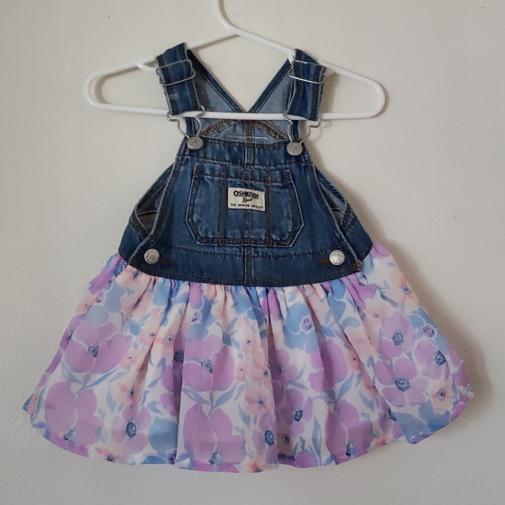 Oshkosh Denim floral Overall Dress